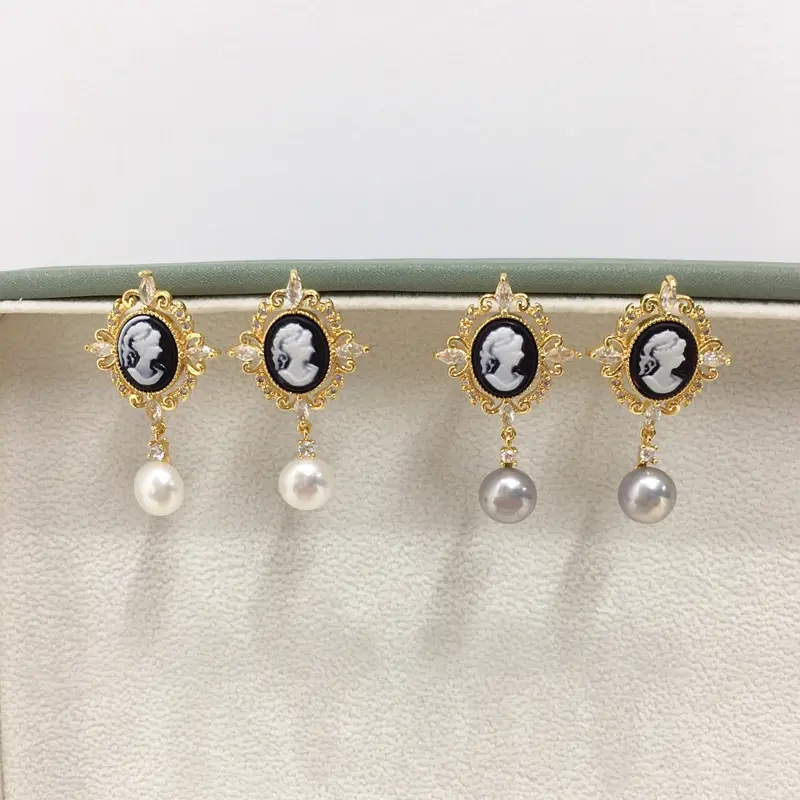 Zhuji Pearl Earrings 18K Gold Women Elegant Design - Image 4