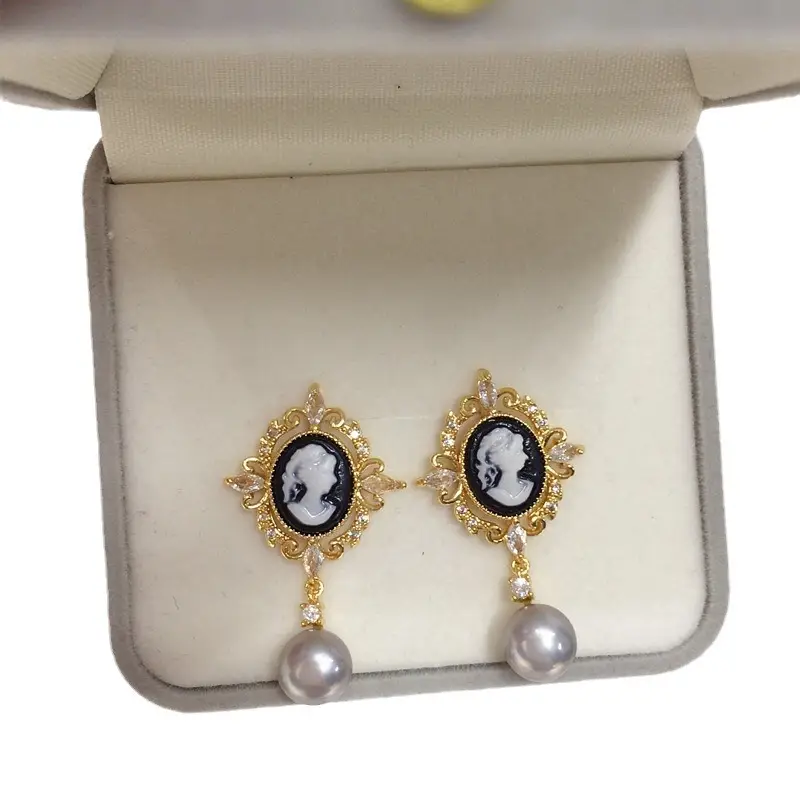 Zhuji Pearl Earrings 18K Gold Women Elegant Design - Image 7