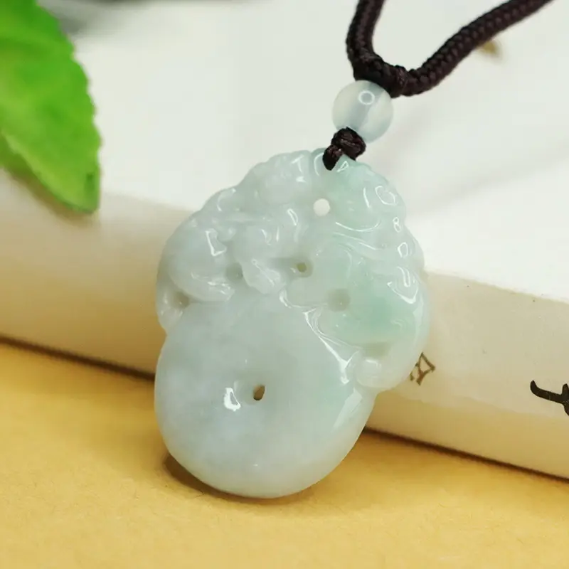 Aiyu Natural Jade Safety Buckle Ornament - Image 3