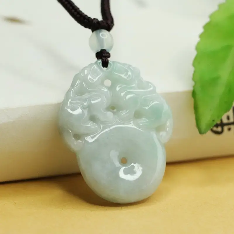 Aiyu Natural Jade Safety Buckle Ornament - Image 4