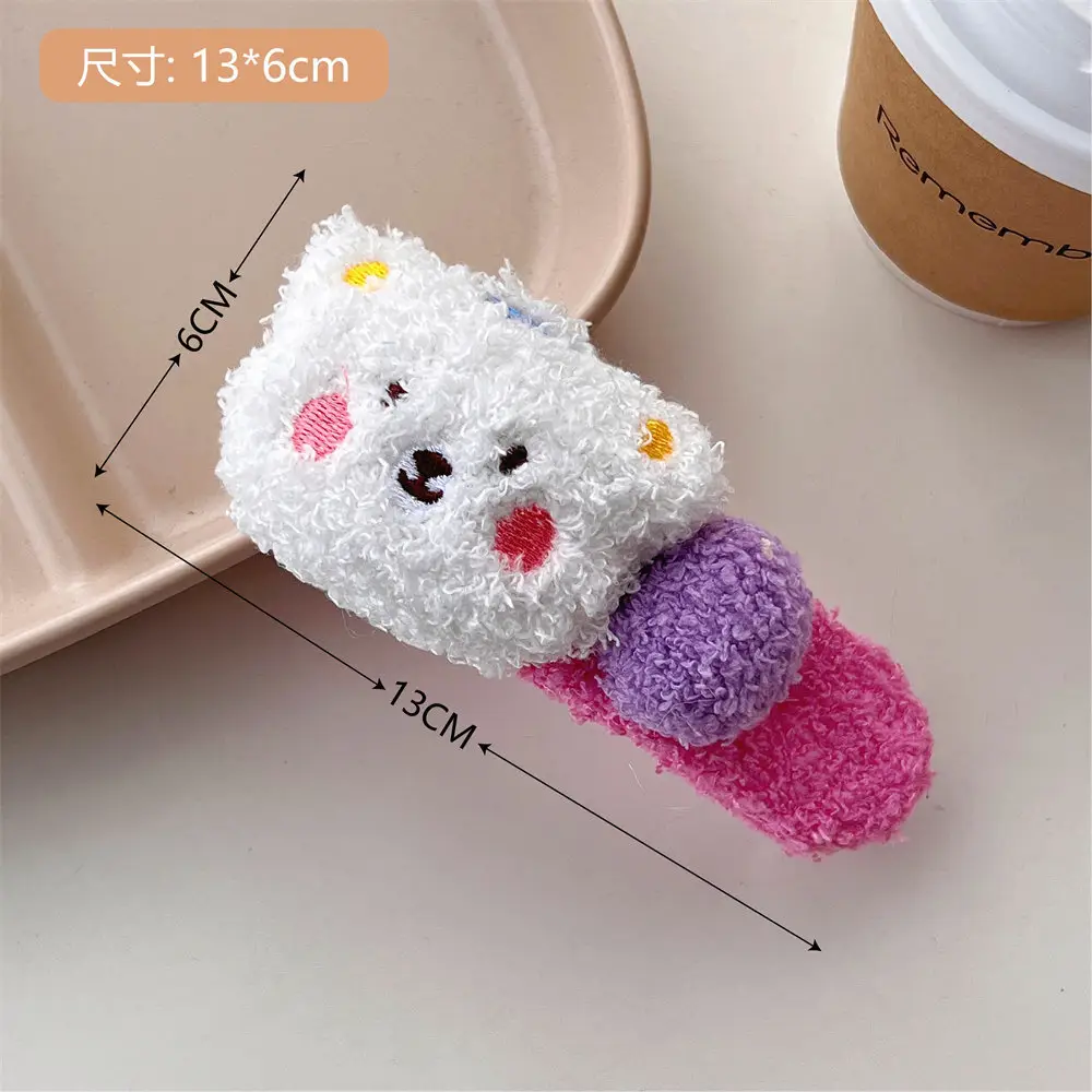 Super Cute Plush Hairpins for Girls Colorful Hair Accessories - Image 8