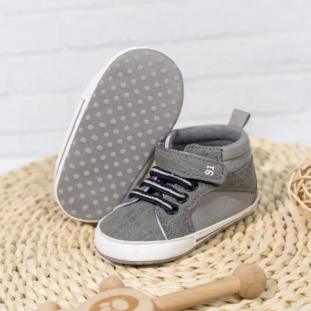 White PU Strap High-Top Baby Shoes for Toddlers — feature 10