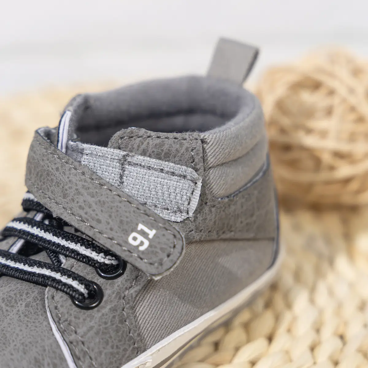 White PU Strap High-Top Baby Shoes for Toddlers — feature 11