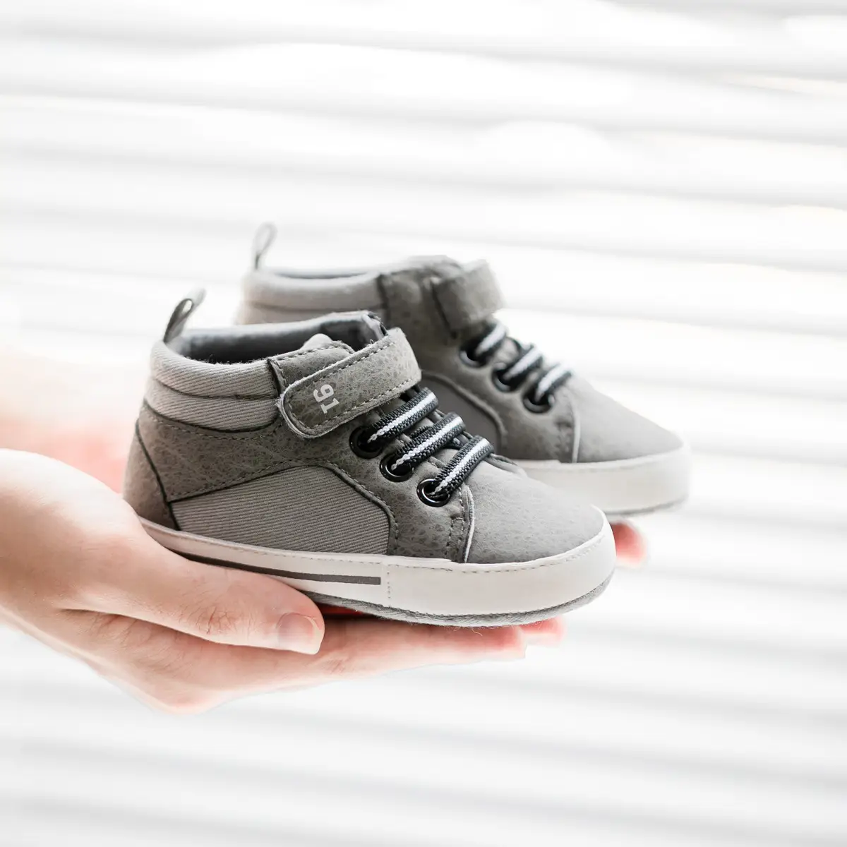 White PU Strap High-Top Baby Shoes for Toddlers — feature 13