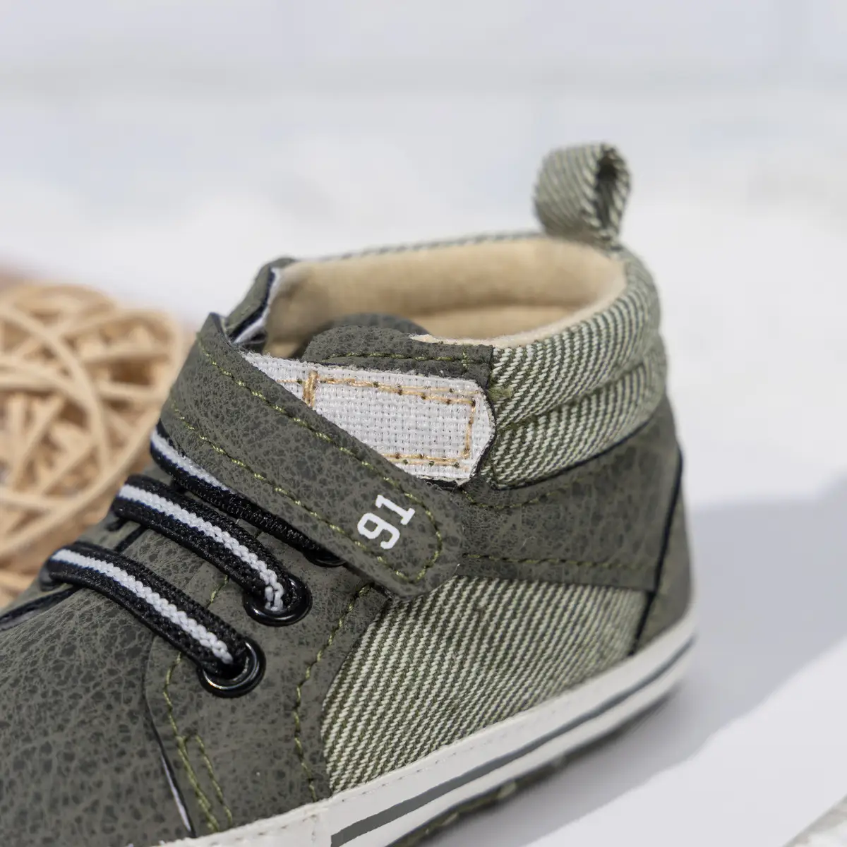 White PU Strap High-Top Baby Shoes for Toddlers — feature 16