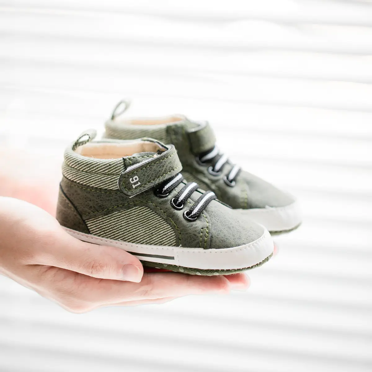 White PU Strap High-Top Baby Shoes for Toddlers — feature 17