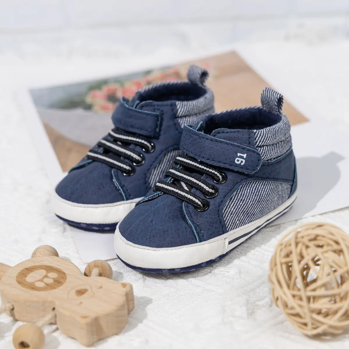 White PU Strap High-Top Baby Shoes for Toddlers — feature 18