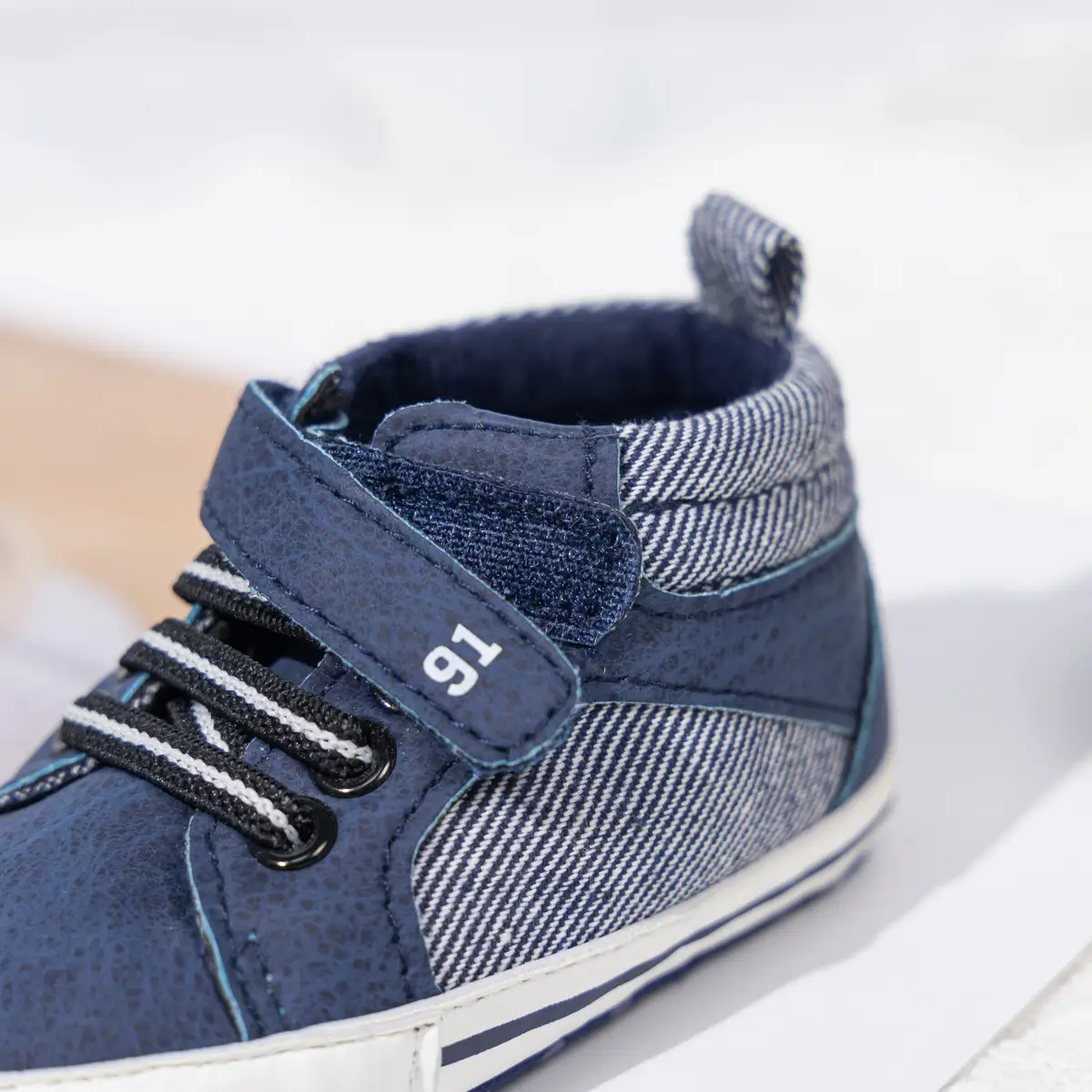 White PU Strap High-Top Baby Shoes for Toddlers — feature 20