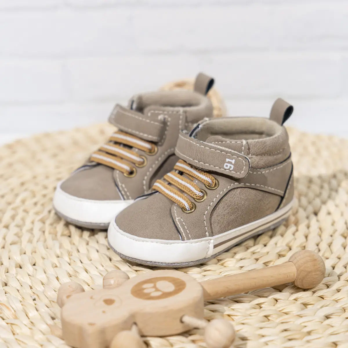 White PU Strap High-Top Baby Shoes for Toddlers — feature 22