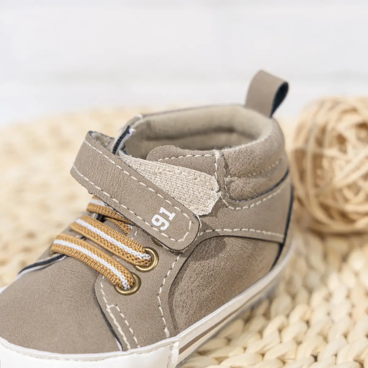 White PU Strap High-Top Baby Shoes for Toddlers — feature 24