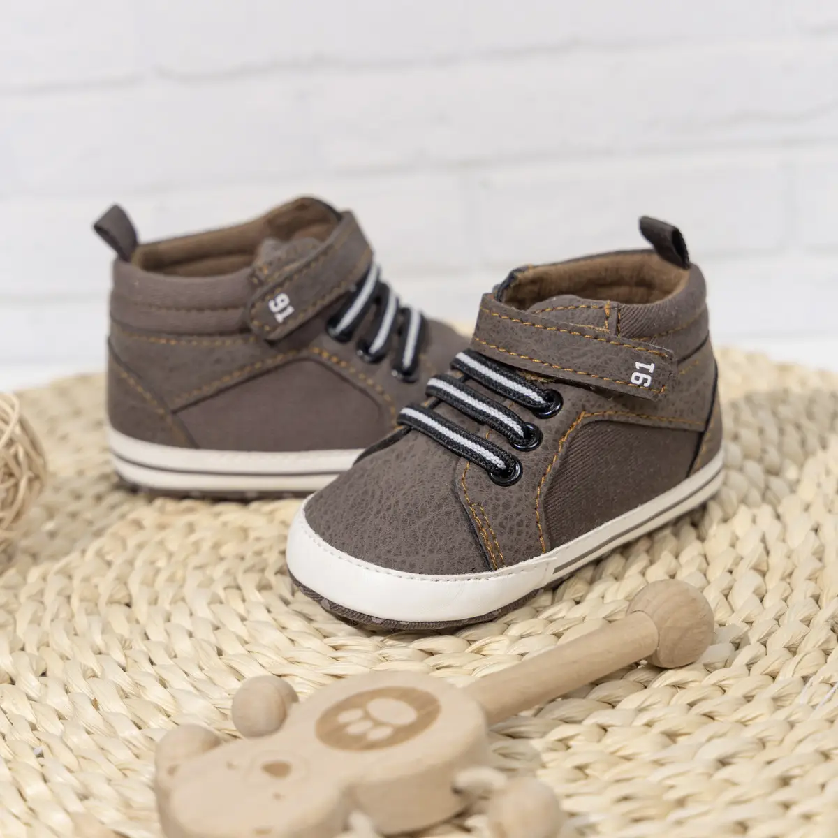 White PU Strap High-Top Baby Shoes for Toddlers — feature 27