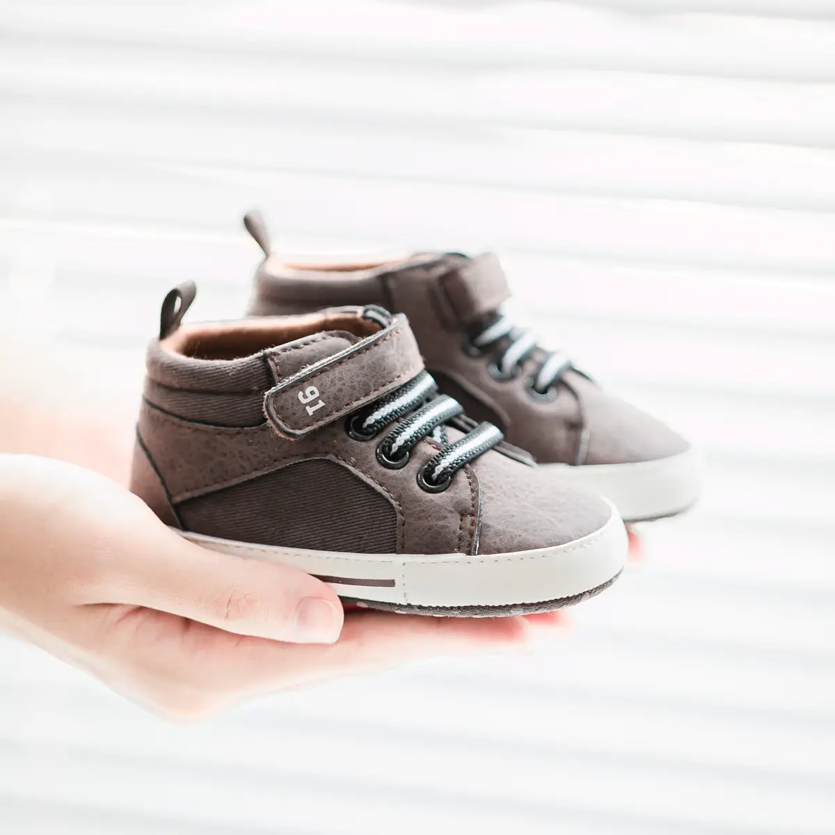 White PU Strap High-Top Baby Shoes for Toddlers — feature 31