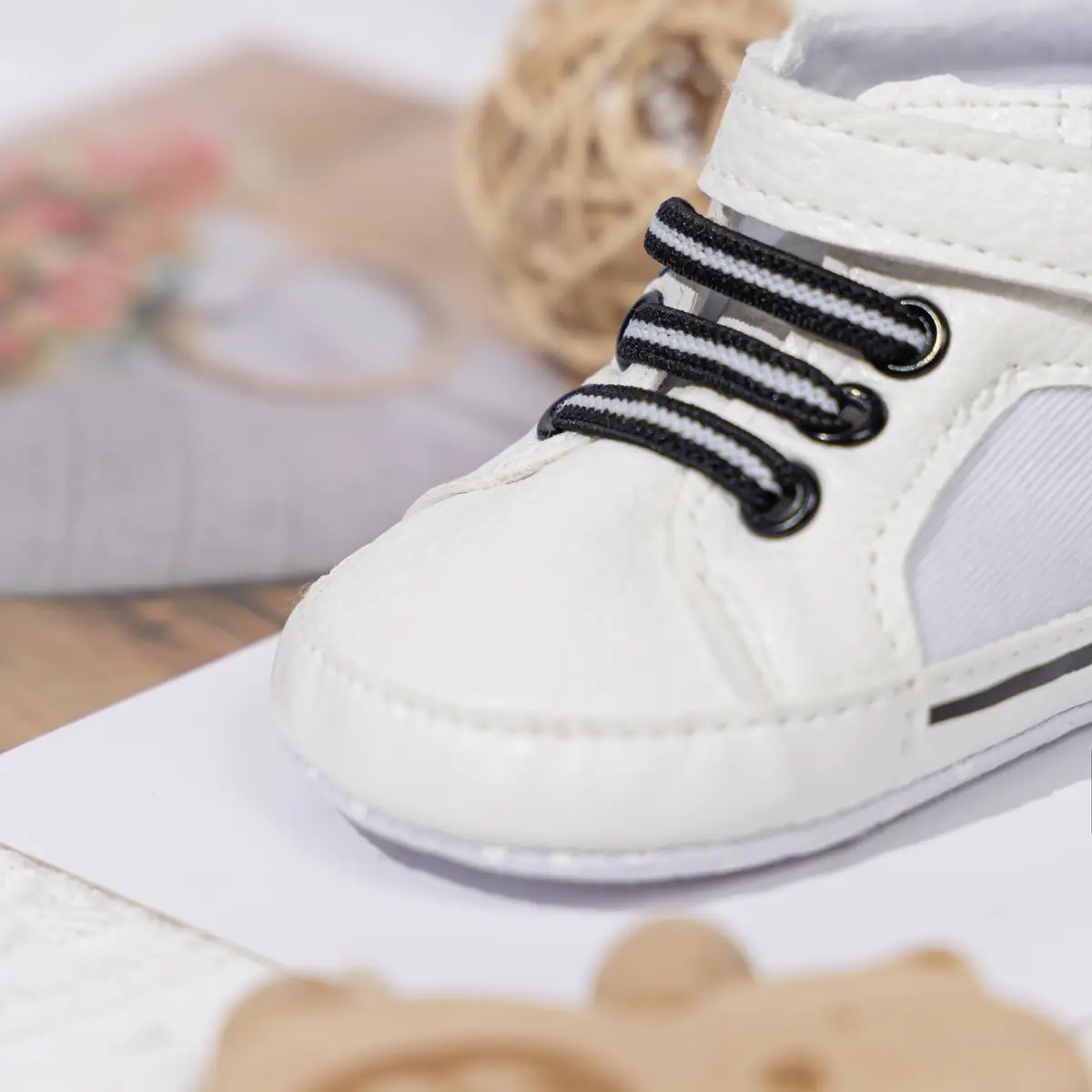 White PU Strap High-Top Baby Shoes for Toddlers — feature 6