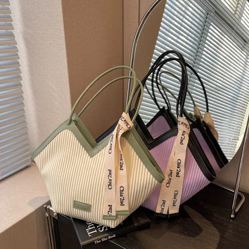 Korean Style Canvas Shoulder Bag 2025 Spring Summer Women