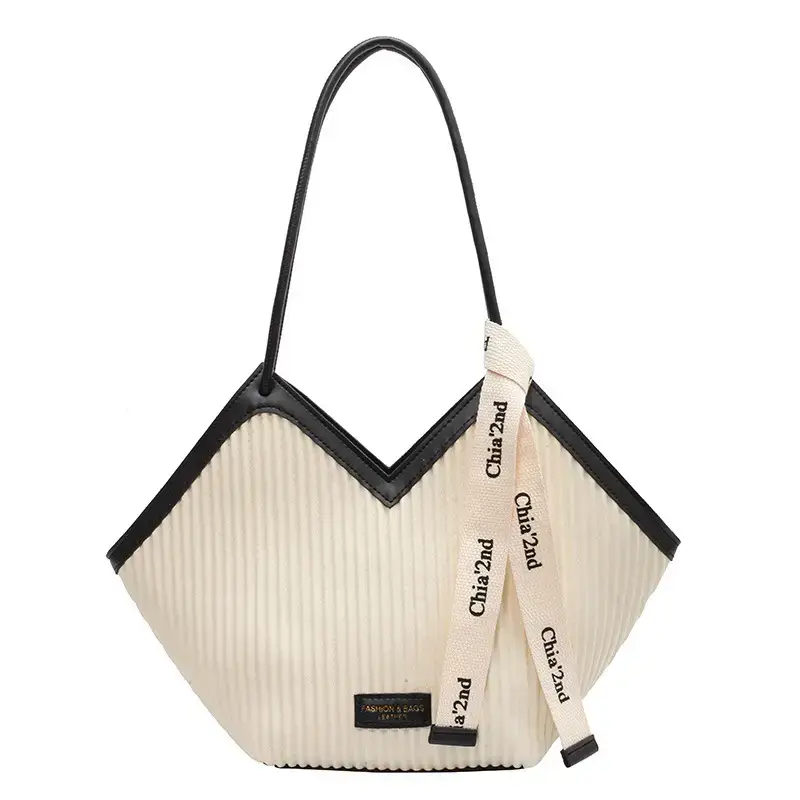 Korean Style Canvas Shoulder Bag 2025 Spring Summer Women