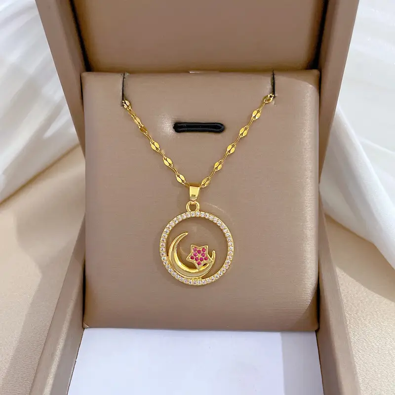 J533 titanium steel chain copper pendant