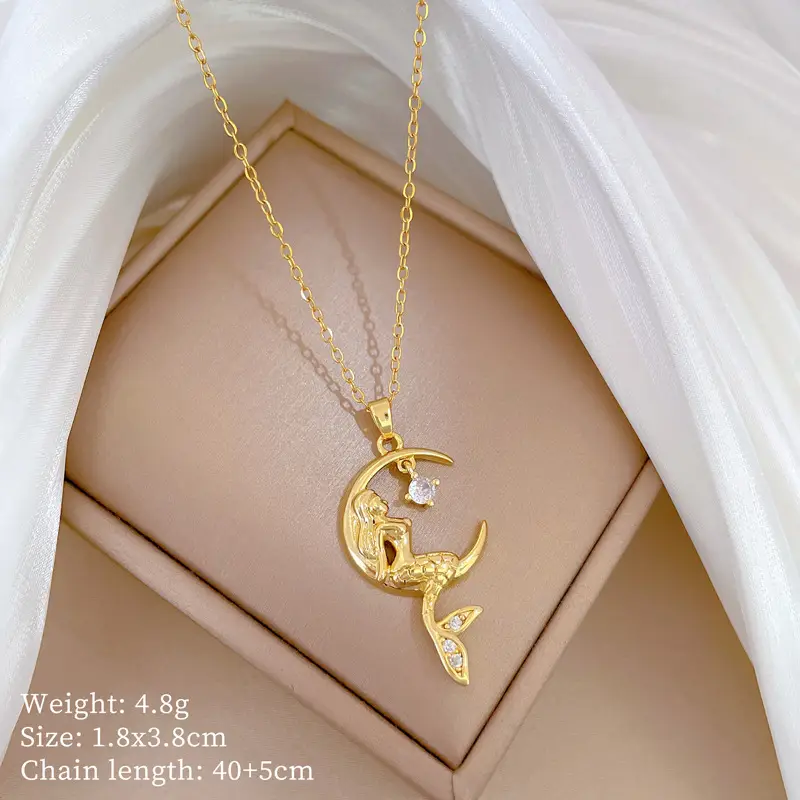 A431 titanium steel chain copper pendant