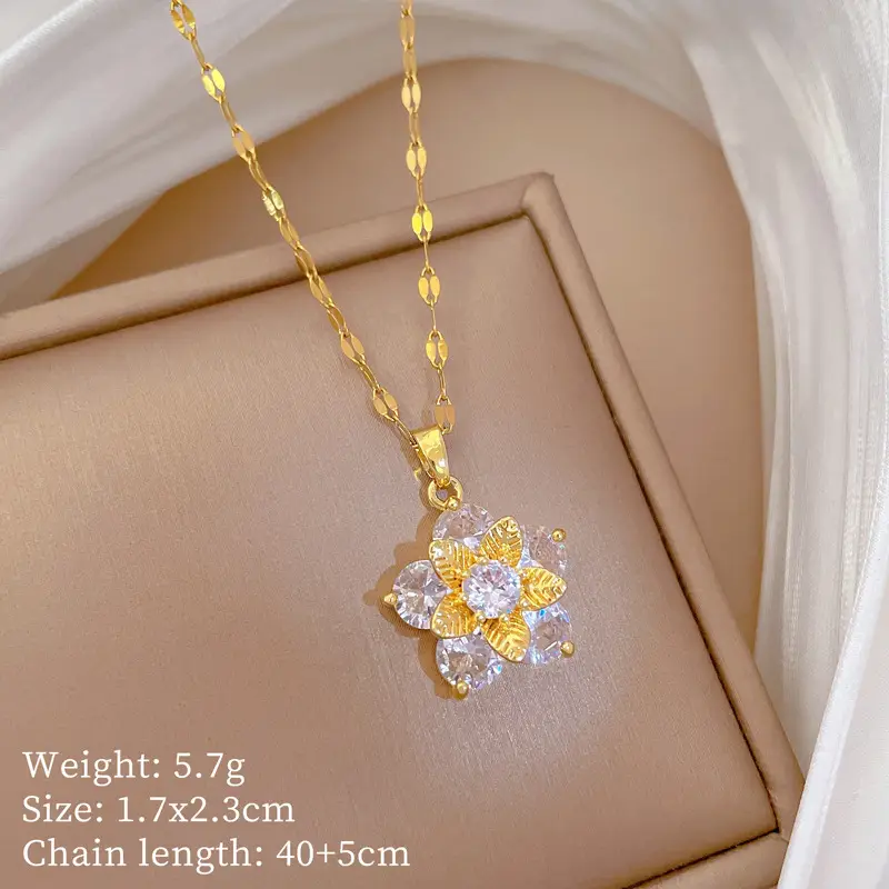 G233 titanium steel chain copper pendant