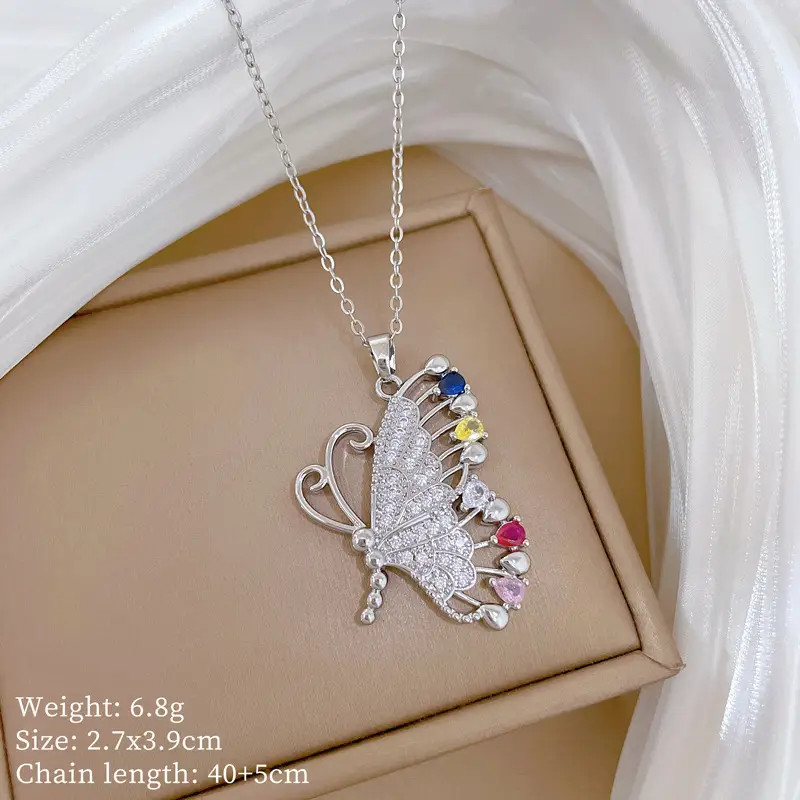 Titanium Steel Cross Pendant with Full Diamond Micro Inlay - Image 81