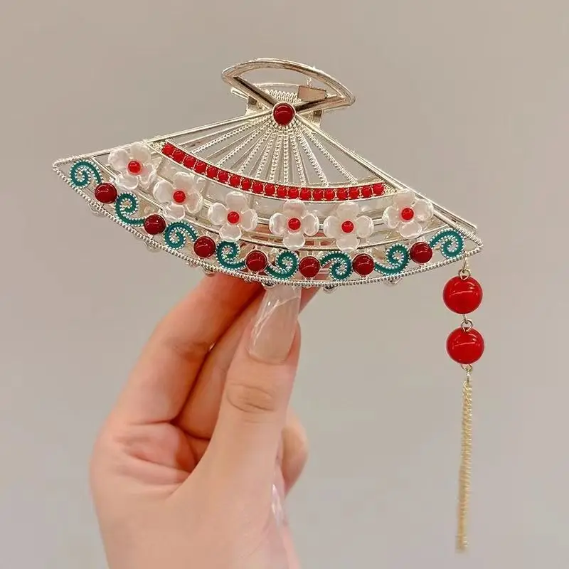 Fairy Flower Hairpin for Women with Pearl Tassel