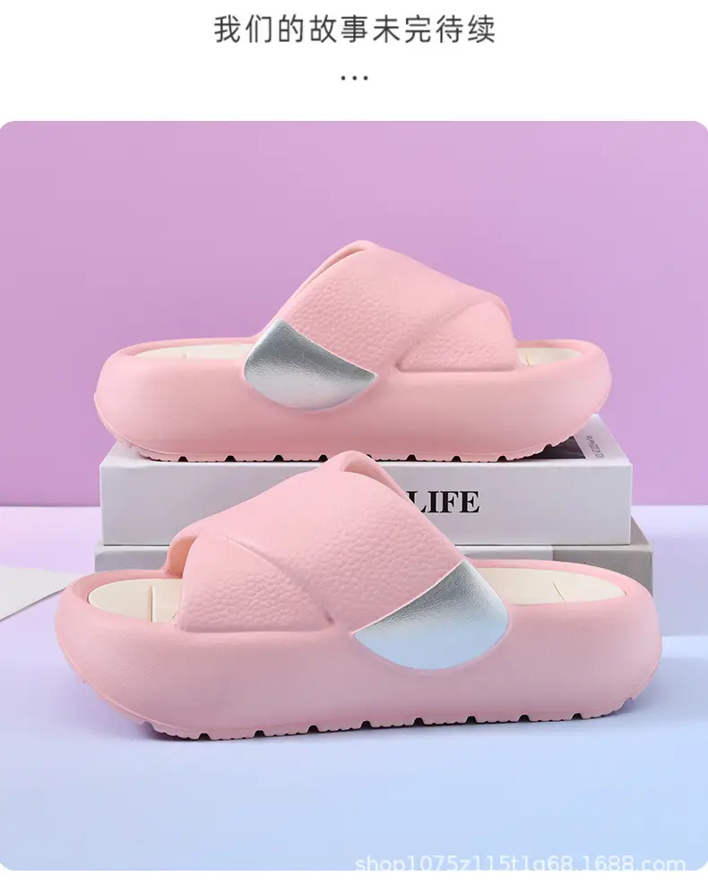Women's slippers new fashion thick bottom increased outdoor sandals comfortable muffin bottom non-slip slippers indoor home slippers — feature 20