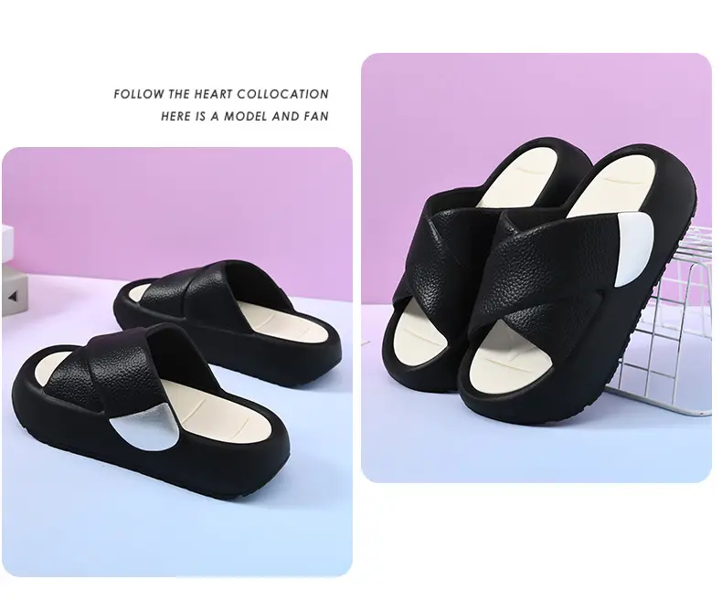 Women's slippers new fashion thick bottom increased outdoor sandals comfortable muffin bottom non-slip slippers indoor home slippers — feature 23
