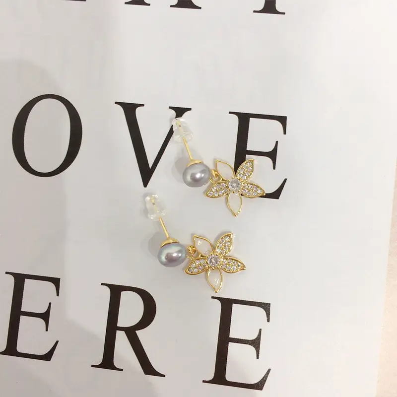 Zhuji Pearl Butterfly Earrings for Women 18K Gold — feature 9