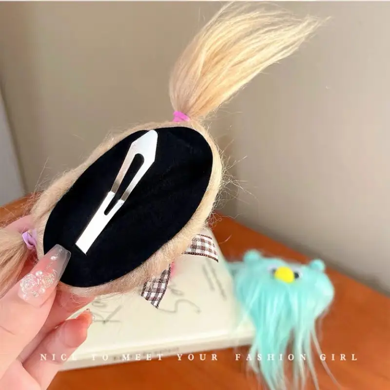 Cute Plush Hairpin with Side Clip for Girls - Image 10