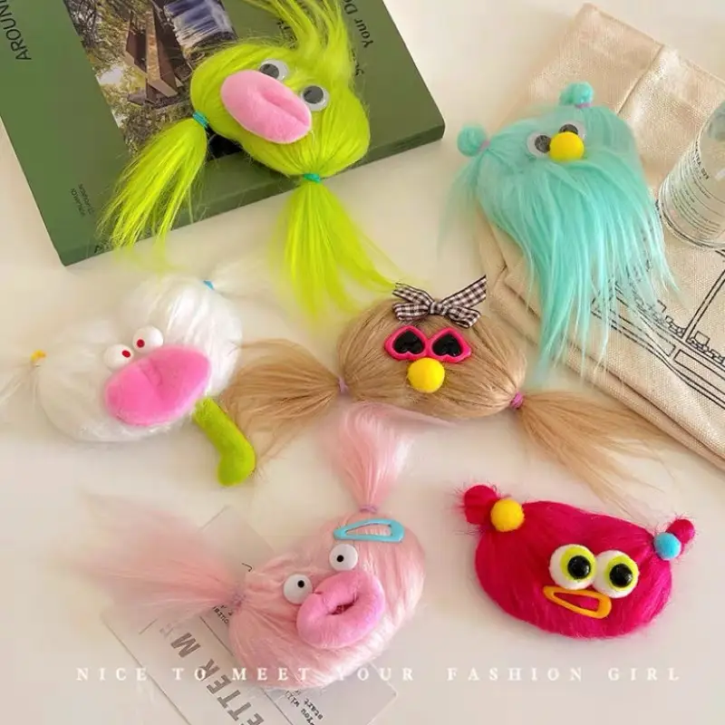 Cute Plush Hairpin with Side Clip for Girls — feature 2
