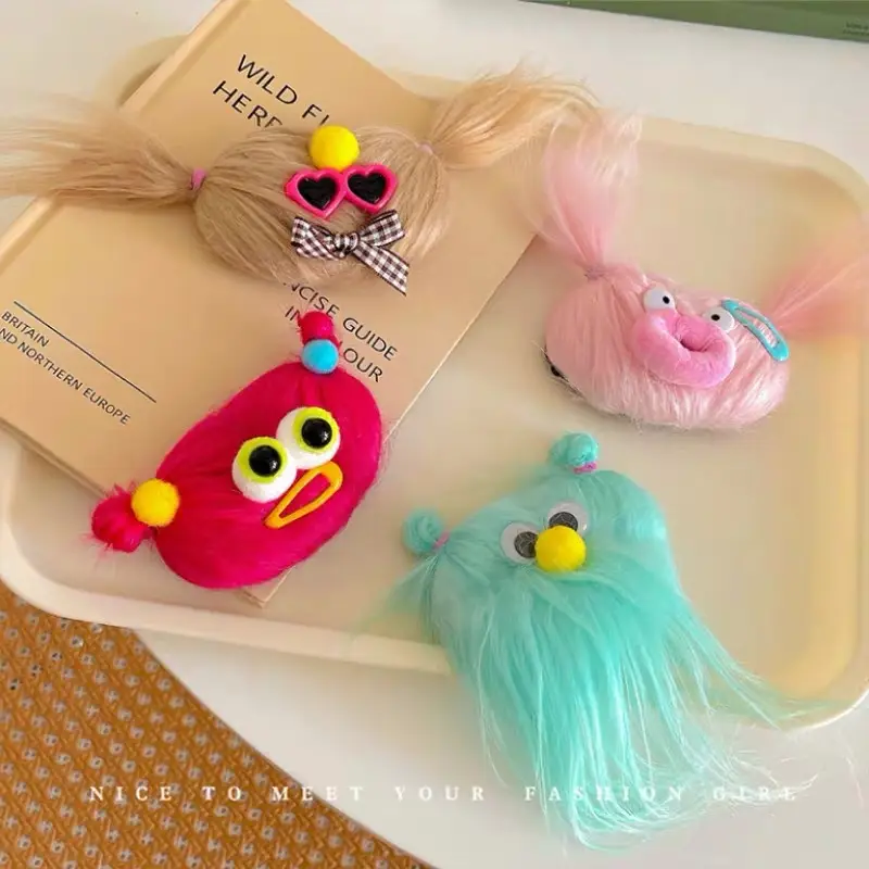 Cute Plush Hairpin with Side Clip for Girls — feature 3