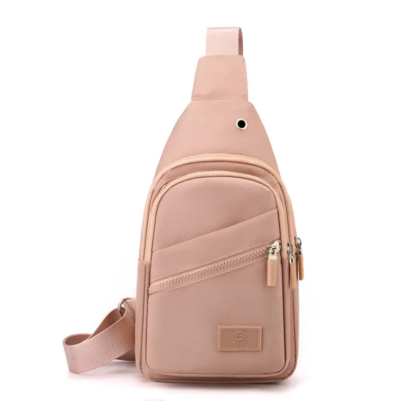 Women's Black Waterproof Crossbody Bag with Metal Clasp - Image 2