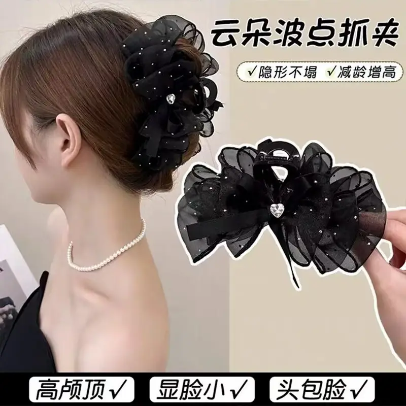 Elegant Starry Bow Clip for Women with Shark Design - Image 7