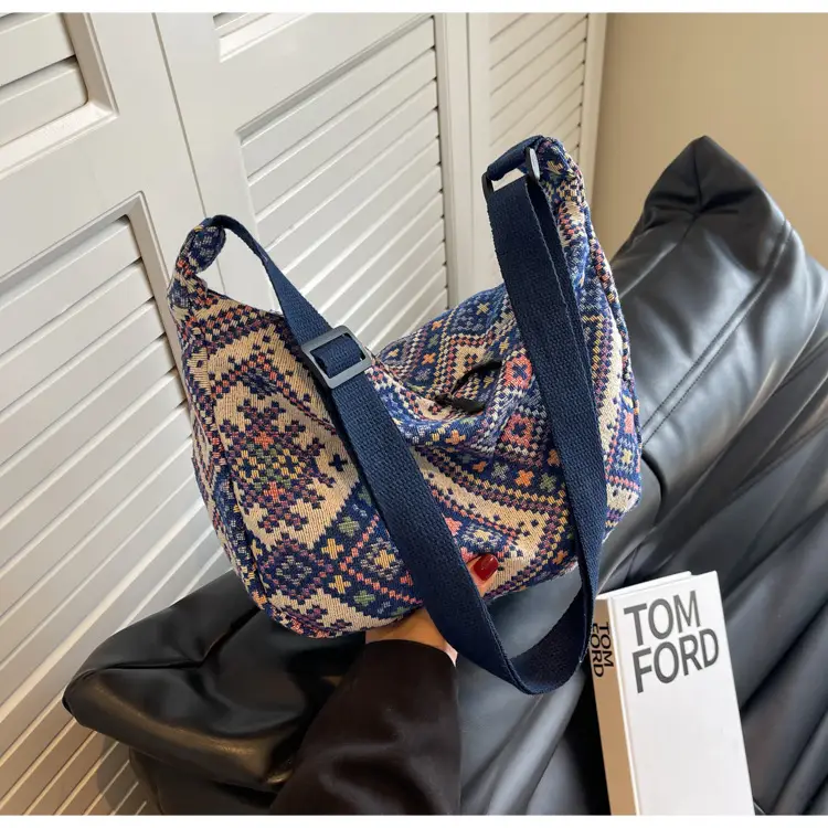 Large Cap Ethnic Patterned Crossbody Bag for Women — feature 29