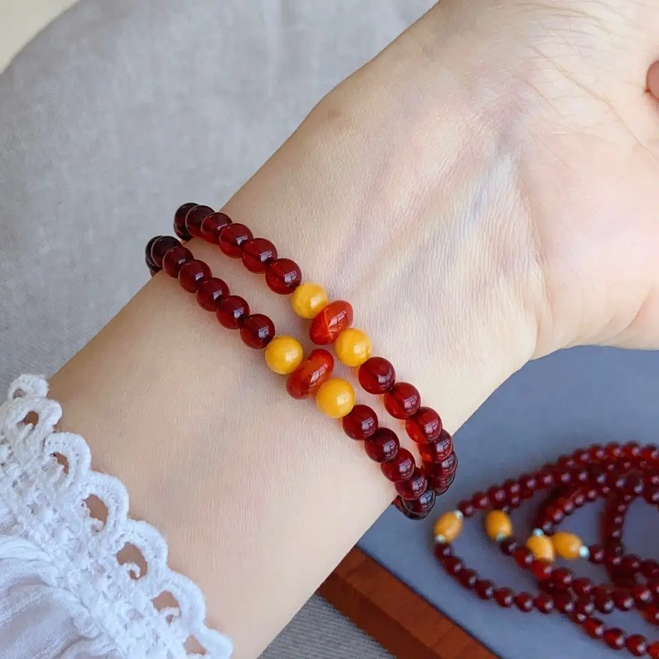 Natural Blood Purple Single Ring Bracelet Wine Red High Quality