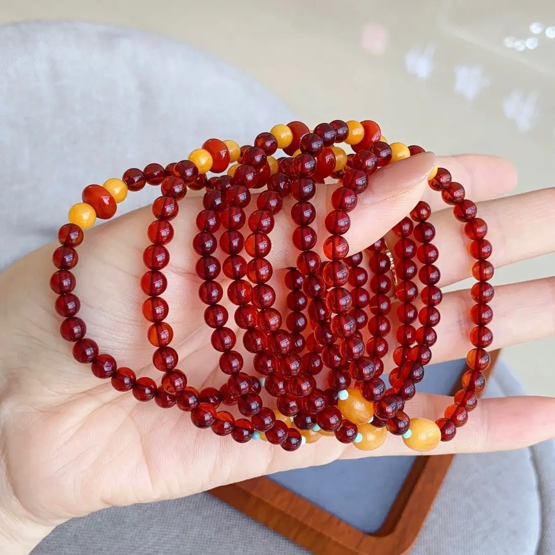 Natural Blood Purple Single Ring Bracelet Wine Red High Quality