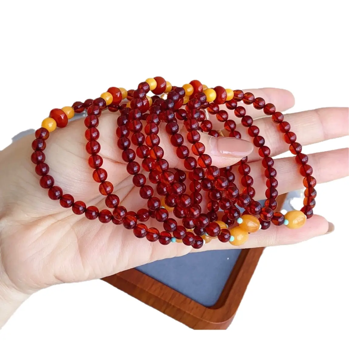 Natural Blood Purple Single Ring Bracelet Wine Red High Quality
