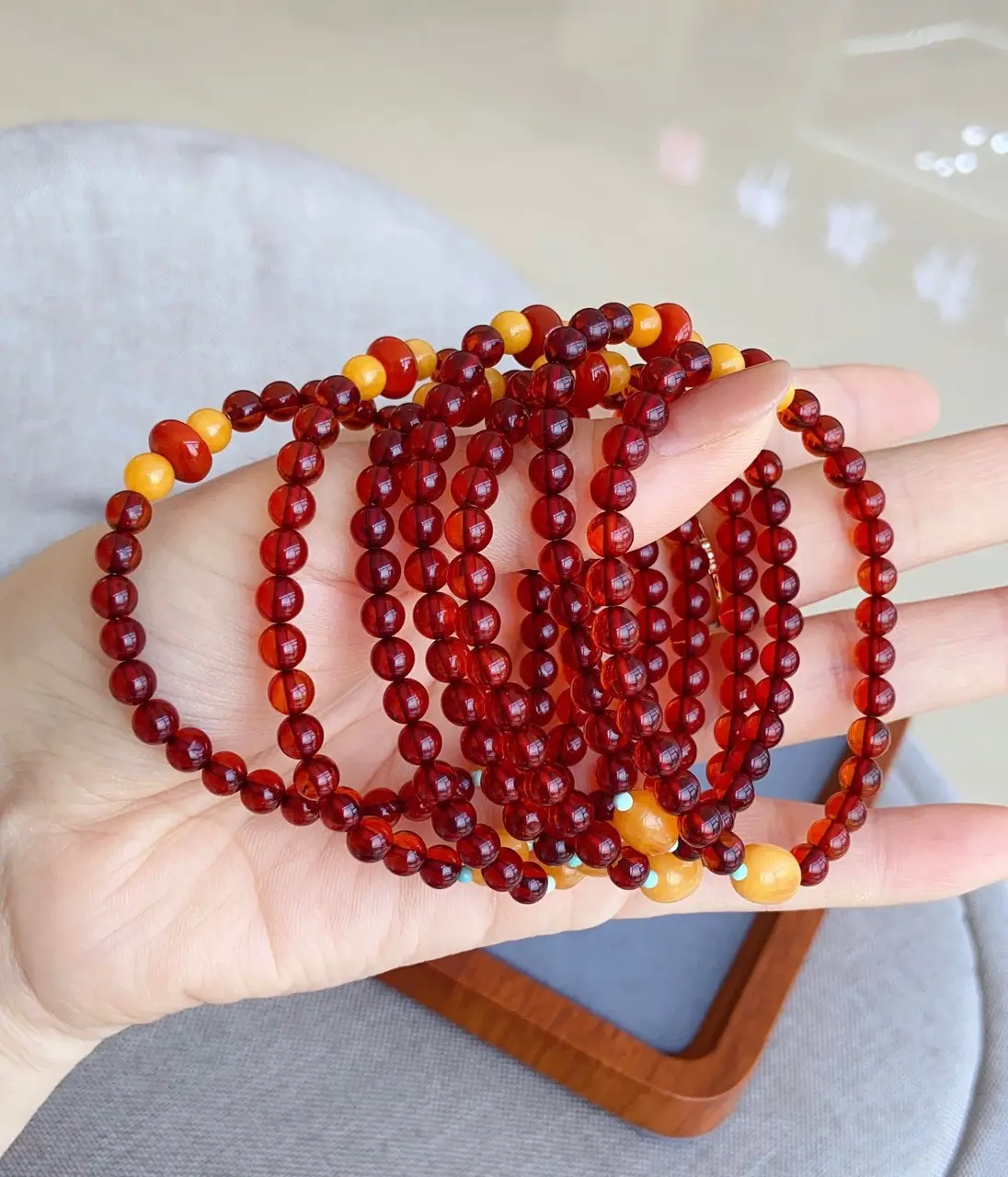 Natural Blood Purple Single Ring Bracelet Wine Red High Quality — feature 4