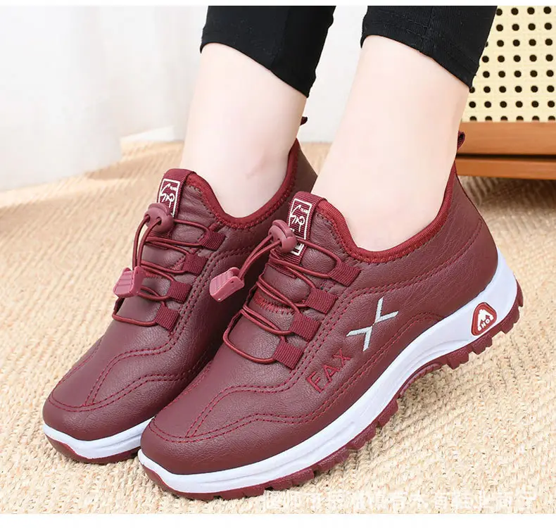 Old Beijing cotton shoes women's winter waterproof mother cotton shoes fleece-lined warm thick bottom middle-aged and elderly boots non-slip soft bottom — feature 11