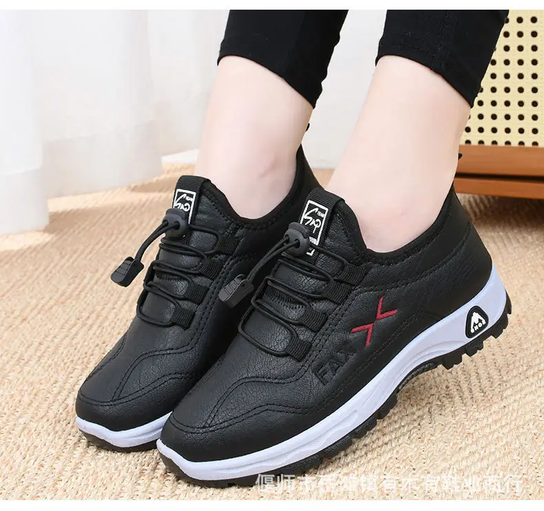 Old Beijing cotton shoes women's winter waterproof mother cotton shoes fleece-lined warm thick bottom middle-aged and elderly boots non-slip soft bottom — feature 15