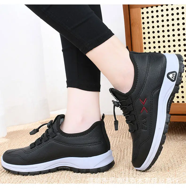 Old Beijing cotton shoes women's winter waterproof mother cotton shoes fleece-lined warm thick bottom middle-aged and elderly boots non-slip soft bottom — feature 16