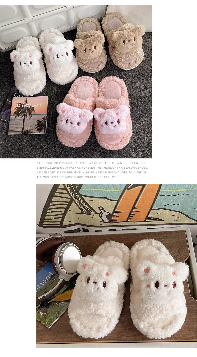 2025 Cartoon Lamb Wool Cotton Slippers Non-Slip Winter — feature 12