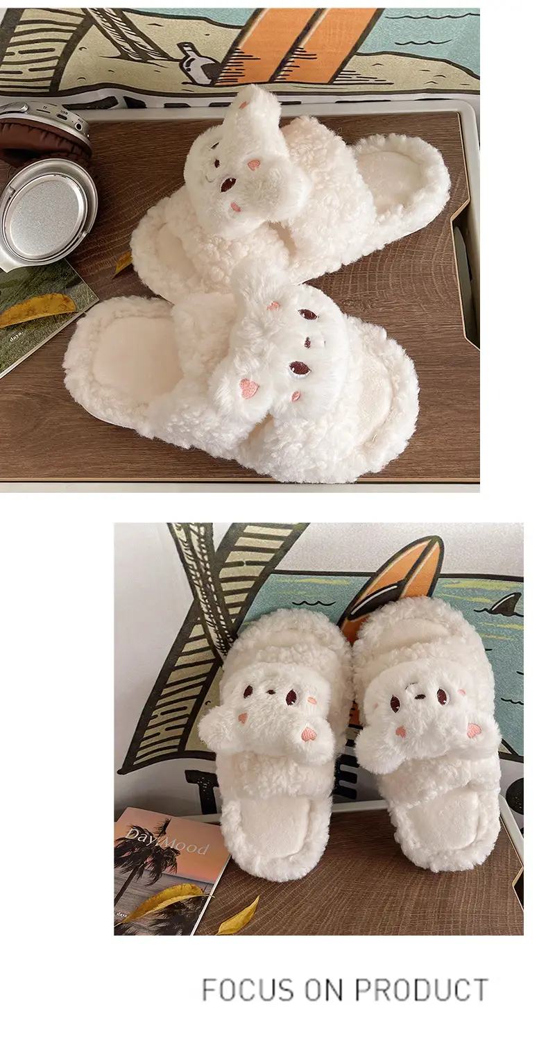 2025 Cartoon Lamb Wool Cotton Slippers Non-Slip Winter — feature 13