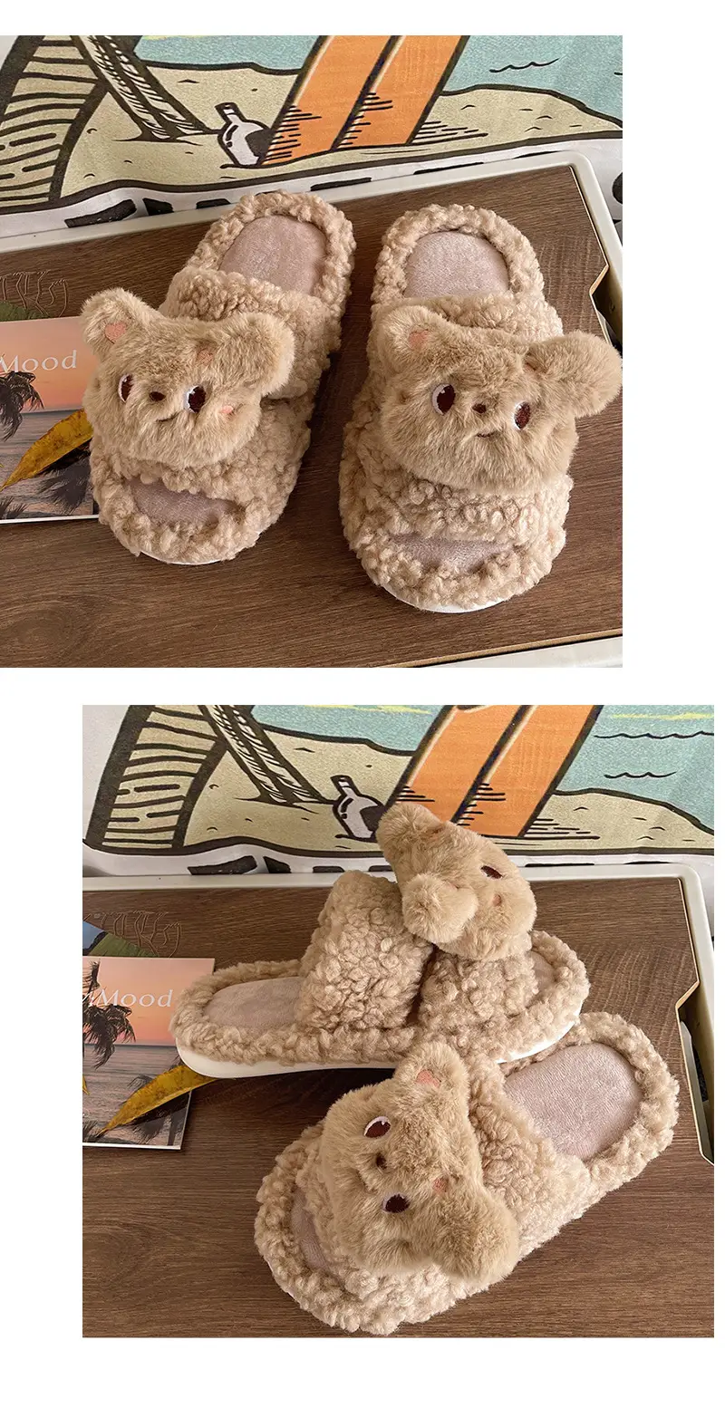 2025 Cartoon Lamb Wool Cotton Slippers Non-Slip Winter — feature 14