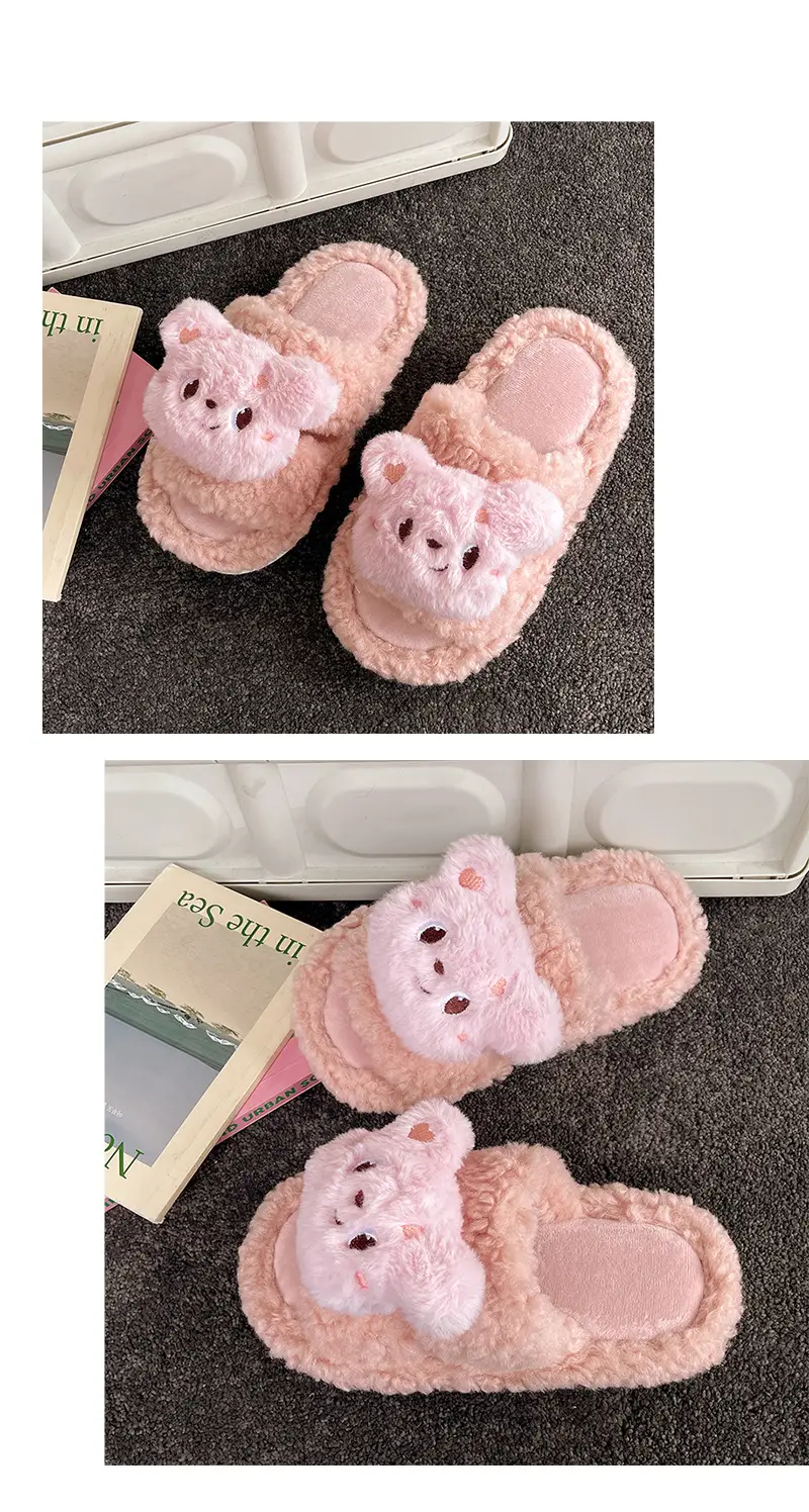 2025 Cartoon Lamb Wool Cotton Slippers Non-Slip Winter — feature 15