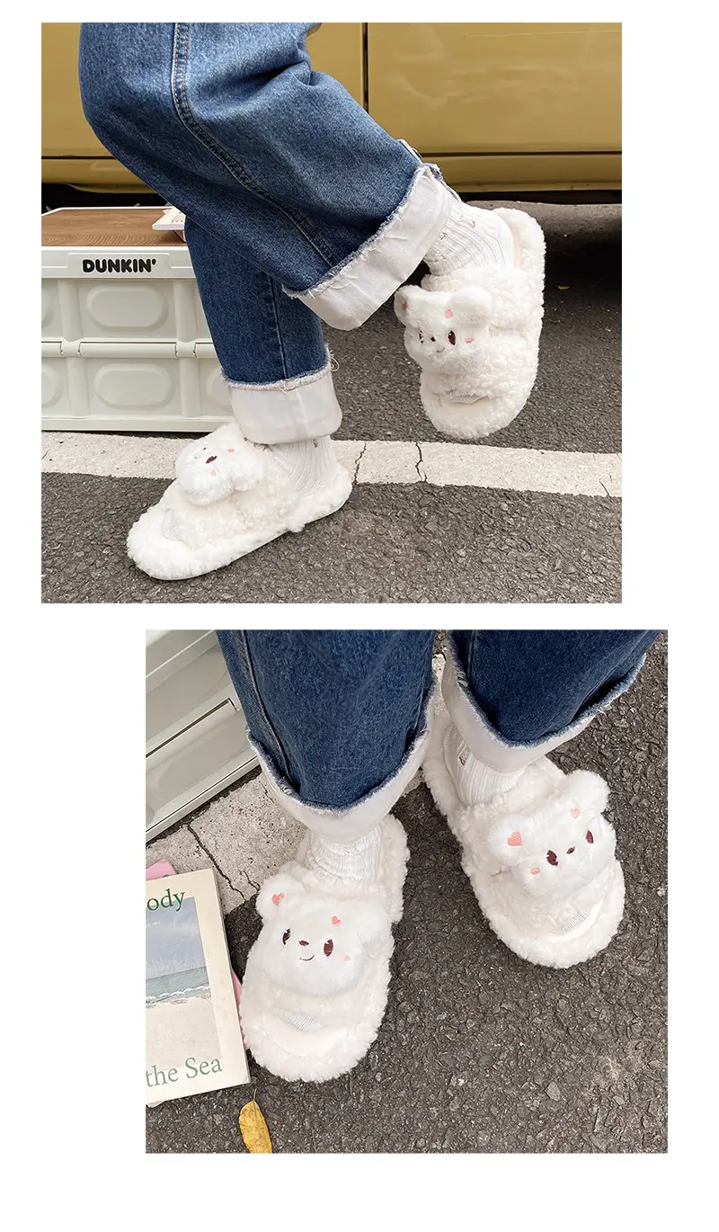 2025 Cartoon Lamb Wool Cotton Slippers Non-Slip Winter — feature 4