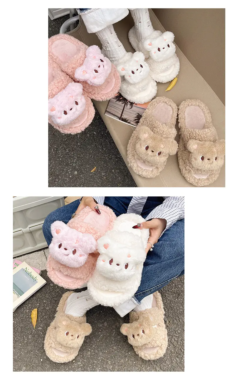 2025 Cartoon Lamb Wool Cotton Slippers Non-Slip Winter — feature 6