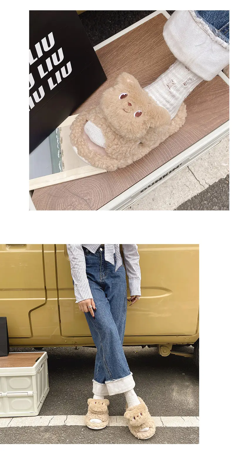 2025 Cartoon Lamb Wool Cotton Slippers Non-Slip Winter — feature 8