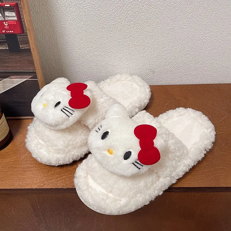 2025 Cartoon Lamb Wool Cotton Slippers Non-Slip Winter - Image 10