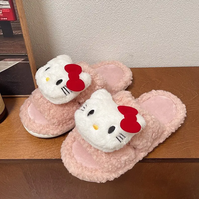 2025 Cartoon Lamb Wool Cotton Slippers Non-Slip Winter - Image 11