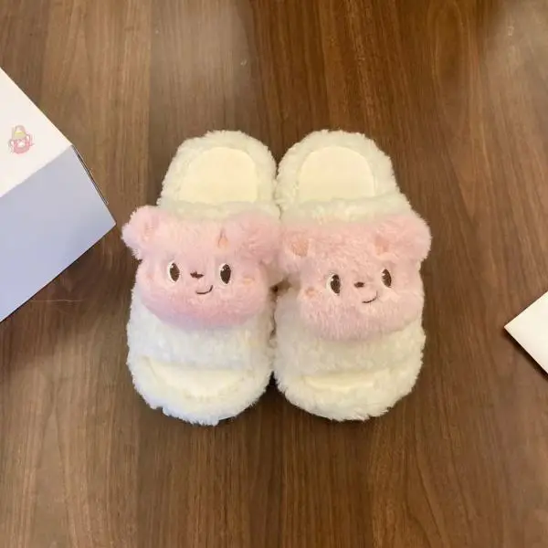 2025 Cartoon Lamb Wool Cotton Slippers Non-Slip Winter - Image 4